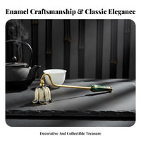 Ornate Enamel Candle Wick Dipper Elegant Design Long Handle Candle Wick Dipper Long-Lasting Metal Tarnish-Resistant