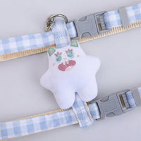 Cat Vest Harness and Leash Set, Durable Polyester H-Style Cat Walking Harness with Alloy Buckle, Escape Proof Outdoor Travel Cat Harness, 120cm