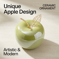 Ceramic Fruit Home Decoration, Fruit Sculpture Gifts, Ornament Fruit Sculpture, Geometric Ceramic Fr - Image 3