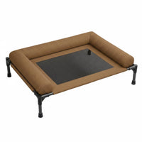 Breathable Elevated Dog Bed Detachable Cover Raised Pet Bed Washable Mesh Dog Cot Moisture Resistant for Small Dogs, Year-Round, Indoor