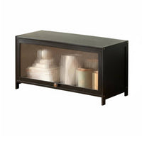 Sleek-Profile Slatted Credenza Spacious Storage for Apartment Dwellers