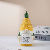 菠萝地精gnome名片夹跨境创意装饰摆件树脂节日礼物Be A Pineappl
