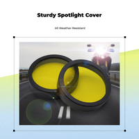 Round Spotlight Shade, Yellow Light, Black Fighter Accessory
