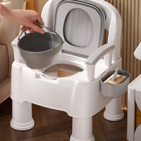 Bedside Commode Chair Non Slip Feet Adult Toilet Chair Adjustable Height Bedside Commode for Women, Indoor