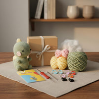Amigurumi Dinosaur Kit English Instructions Beginner Crochet Set Tutorial