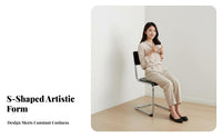 S-Shaped Chair Ergonomic bend Indoor Seating Space-Saving for Cafe, Dining Room