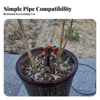Dust Suppression Tee Connector Spray Nozzle Automatic Watering Atomizing Spray Nozzle Fine Mist for Farmers, Homeowners, Fence, Yard, Patio