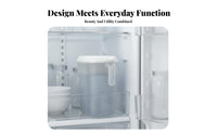Refrigerator Drink Pitcher with Lid Heat Resistant Cold Water Pitcher Food-Grade PP Material Large Capacity Beverage Jug for Restaurant, Bar