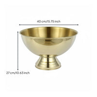 Champagne Bowl Electroplated Finish Vino Chiller Large Capacity Champagne Chiller for Bartenders, Party