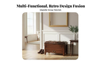 Upholstered Entryway Stool with Drawer Traditional design Design Cushioned Storage Seat Multi-Functional Sturdy Construction