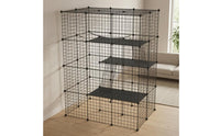Tall Rectangular Feline Enclosure Metal Pet Housing Easy to Clean for Outdoor