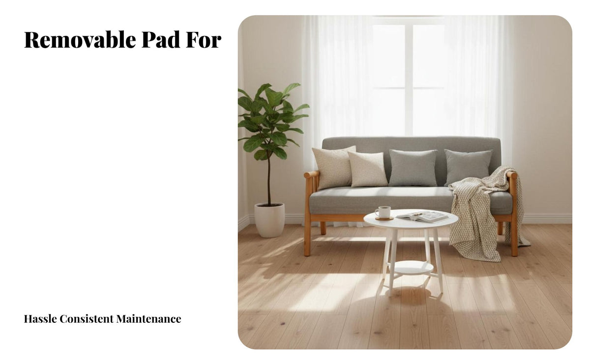 Nordic Design 3-Seater Couch Modern Minimalist design Upholstered Straight Sofa robust Wood Legs Living Room Furniture Soothing Aesthetic for Apartment Dwellers, Homeowners, Families, Lounge Area, Bedroom, Study, Office