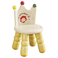 Cartoon Plastic Children's Stool with Backrest for Toddlers