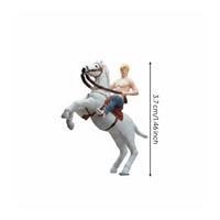 1:64 Horse Equestrian Figurine Detailed Pale Steed and Equestrian Model Hand Painted Diorama Accessory for Collectors, Dioramas