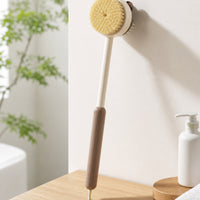 Two-in-Onepurpose Long-Handled Bath Brush Waterproof Bath Brush with Hanging Loop Gentle Back Scrubber Skin-Friendly for Shower