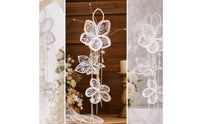 Lace Floral Hanging Ornament Lightweight Hanging Decoration with Pearls Elegant Pearl Garland Ornament for Florists