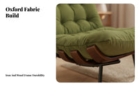Wood Frame Suspended Chair Ergonomic Ergonomicrest Armchair Minimalist Design Breathable Textile for Guests, Adults