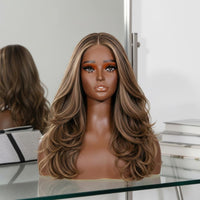 Black Female Mannequin Head Lightweight Female Bust Mannequin for Salon Owners