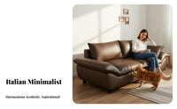 Small Space suitable Asymmetrical Armrest Sofa Minimalist Design Living Room Couch abrasion-resistant Resistant Lounge Seating Performance Fabric for Apartment Dwellers, Pet Owners, Homeowners