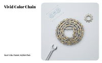 Bike Chain High Strength Multi-Speed Bike Chain Drivetrain Part Long-Lasting Effortless Shifting for Outsideside Door Cycling