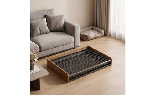 Dog Toilet with Metal Grate Long-Lasting Indoor Dog Potty Sturdy for Apartment