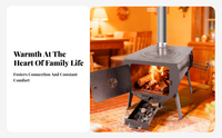 Smokeless stove heats fast, portable