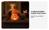 Spooky Pumpkin Ornament with Cutout Face Festive Jack-O'-Lantern Ornaments Lightweight Jack-O'-Lantern Reusable for Tabletop, Party