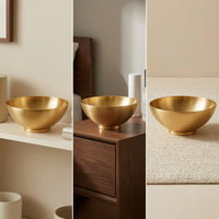 Gua Sha Bowl Golden Brass Bowl Basin Polished Compact for Spa Therapists, Body Scraping, Massage Treatment