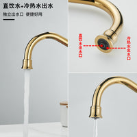 Retro European Ceramic Kitchen Faucet with Sprayer