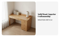 Drawer Computer Desk with Storage Solid Wood Writing Table Workstation Study Desk with Drawers Featuring Durable Material and Spacious Design Suitable for Bedroom Dorm Room Home Office Gift Giving