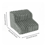 Foam Dog Stairs Gentle Slope Dog Steps with Zipper Cover Non-Slip for Bed, Couch