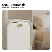Transparent C-Shaped Table Multifunctional Nightstand Clear Look for Living Room