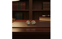 Mechanical Dial Cufflinks Gold Finish Watch Face Cufflinks Geometric Metal