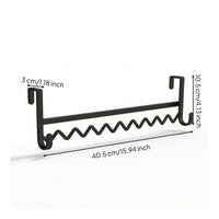 Slim Bedside Hanging Rack Metal Bed Hanger Easy to Reach Wave Hanging Rack Sturdy for Bunk Beds, Dorm Rooms