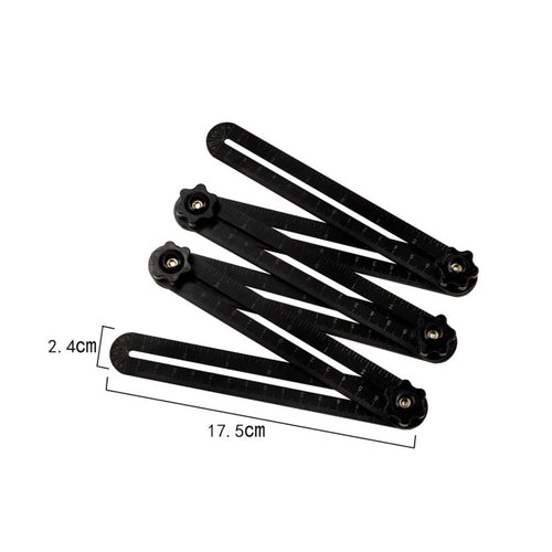 Adjustable Positioning Ruler Slotted Measuring Tool Printed Scale