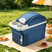 Two-wayUse Car Fridge Compact Mini Fridge Small Electric Cooler Space-Saving for Students, Office, Dorm Room