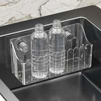 Drain Rack and Kitchen Sink Organizer for Small Items, Wall Mount Shelf with Suction Cup Design