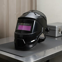 Heat Resistant Auto-Darkening Metal Joining Helmet Light Blocking Auto Darkening Metal Joining Helmet Anti-Glare Safety Gear Eye Protection for Welders, Professionals, Workshop, Factory