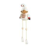Duck Figurine with Hanging Legs Cartoon Duck Figurine Decorative for Decorators