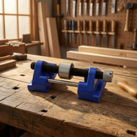 Threaded Adjustment Blade Sharpening Guide Knurled Knob Blade Honing Guide Roller Design Plane Blade Sharpening Jig Blue Body