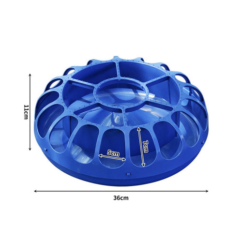 Round Pigeon Feeder Large Capacity Multi-Hole Feeding Trough for Aviary