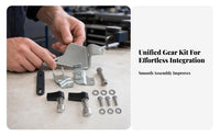 Outboard Motor Control Linkage Kit Front Control Gear Linkage Kit Silver-Toned Finish Spring-Loaded Mounting Hardware
