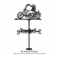 Metal Outline Weathervane Easy Installation Decorative Weathercock for Garden