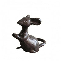 Cast Iron animal Figurine Decorative Tabletop mice Decor Textured for Front-Desk