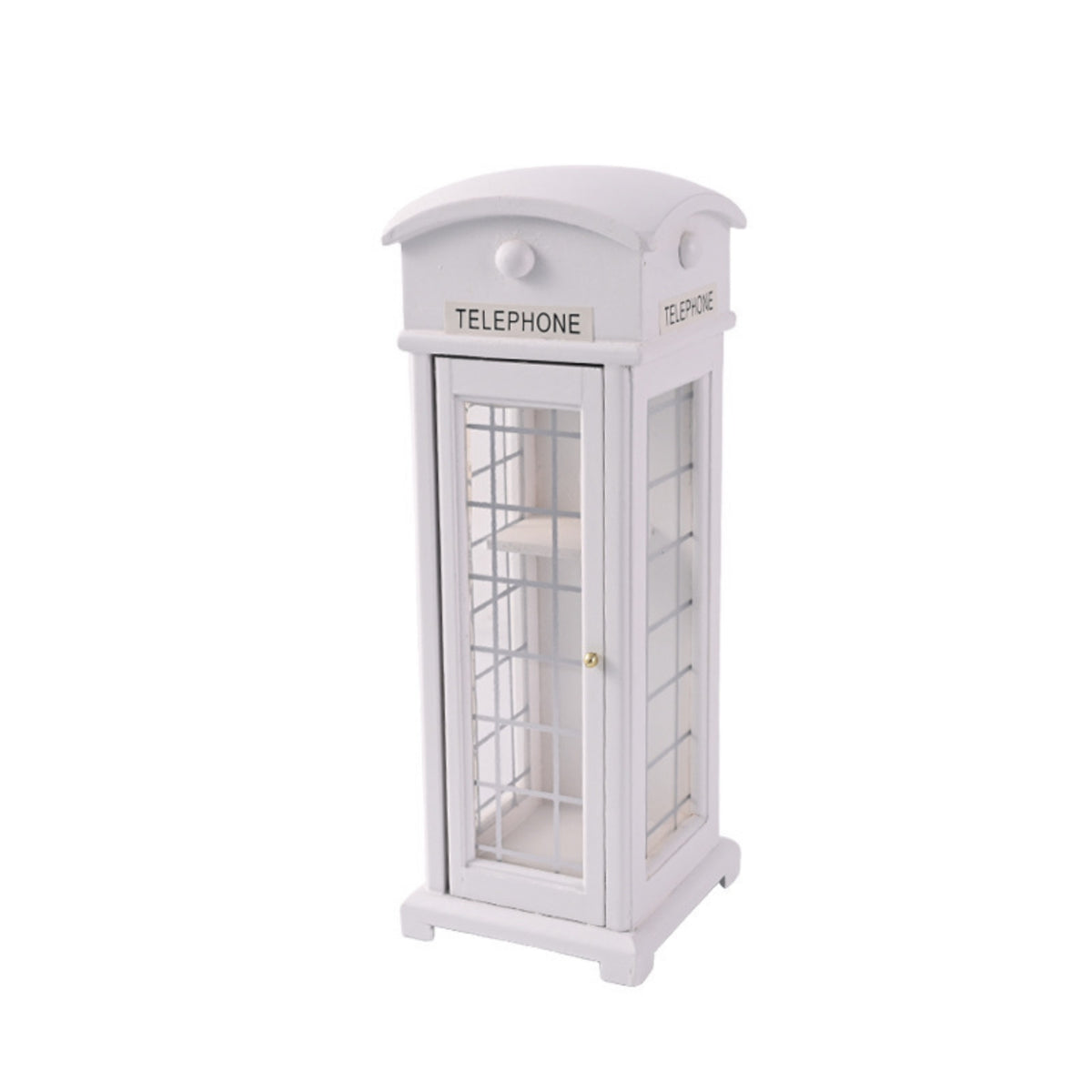 Vintage-Style Miniature Telephone Booth Realistic Miniature Phone Booth Delicate Diorama Sturdy for Hobby Builders