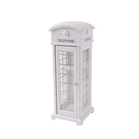Vintage-Style Miniature Telephone Booth Realistic Miniature Phone Booth Delicate Diorama Sturdy for Hobby Builders