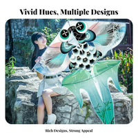 Handmade Fish Kite Easy to Fly Outdoor Kite Durable Plaid Fabric Fiberglass Rods with Line Wheel Traditional Motif Suitable for Family Bonding Outdoor Fun Picnics