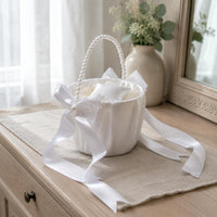 Wedding Flower Girl Basket Romantic Design Decor Luxurious Look for Girls