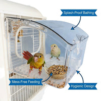 Bird Bath for Cage, Multi-functional Bird Bath Tub, Parrot Bath Tub Bird Water Bowl, Budgie Shower F - Image 3