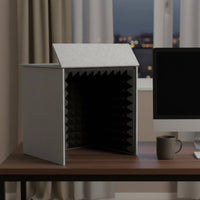 Noise Reduction Desktop Vocal Booth Detachable Portable Audio Capture Device Isolation Barrier Quick Assembly for Podcasters, Voice Actors